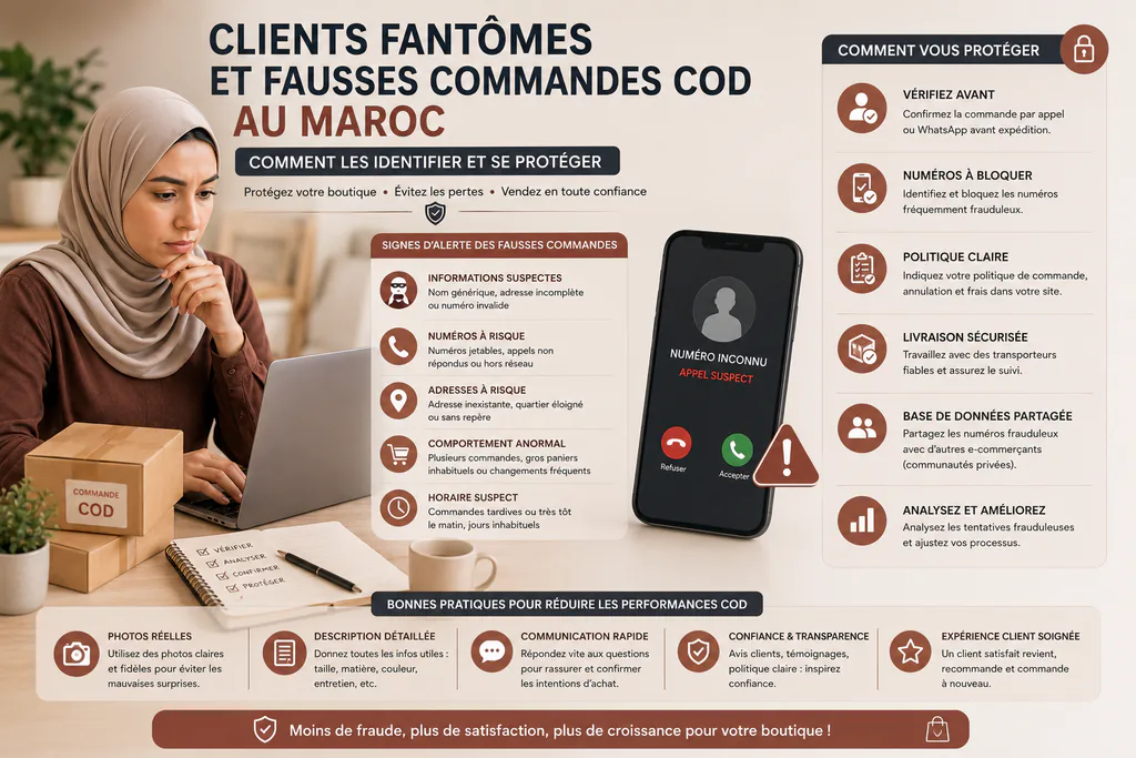 Clients fantÃ´mes et fausses commandes COD au Maroc comment les identifier et se protÃ©ger