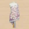 Châle en crêpe étoile imprimé rose et mauve pour femme 65-C10