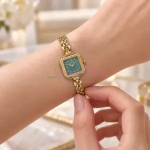 Montre en acier inoxydable pour femme avec cadran vert (Copie)