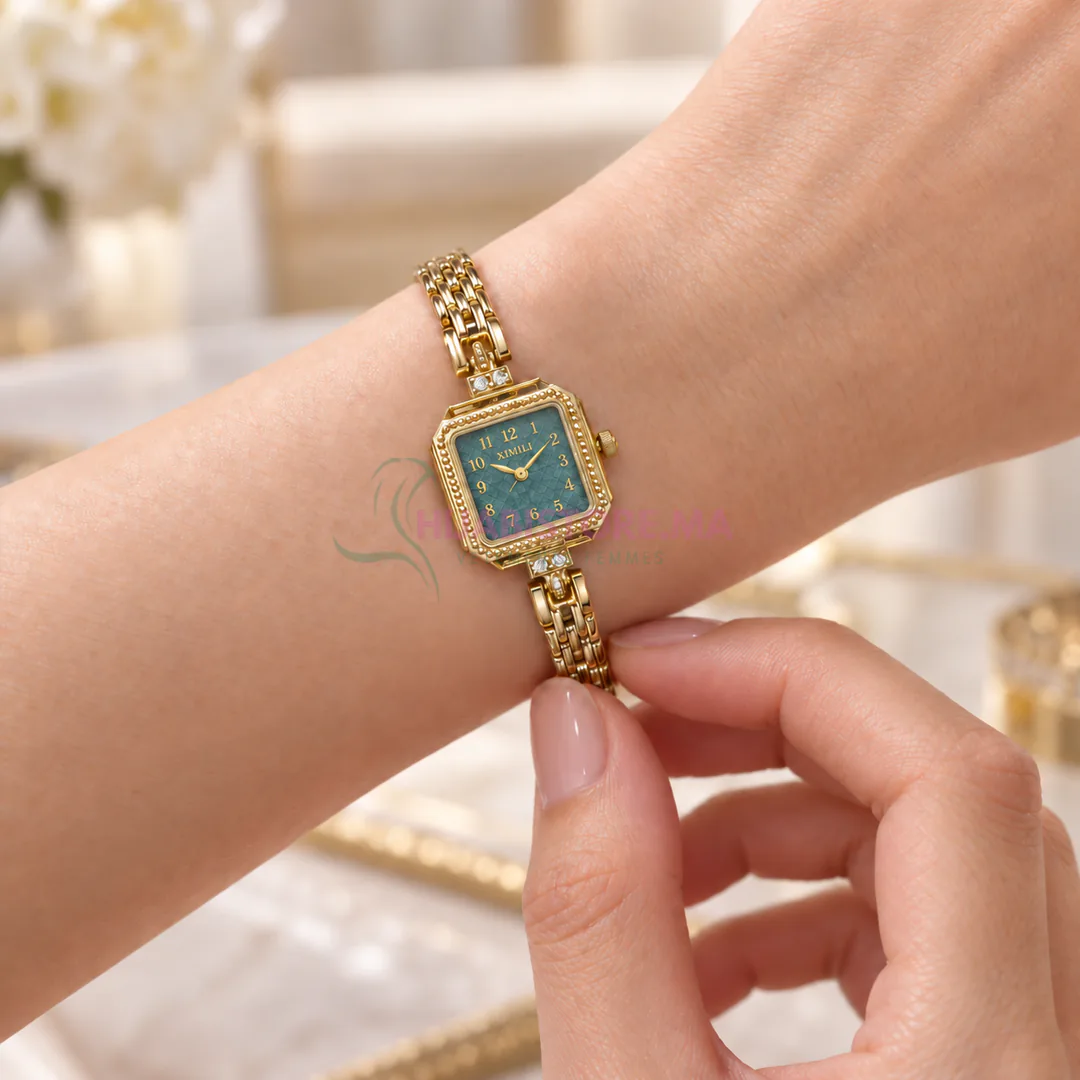 Montre en acier inoxydable pour femme avec cadran vert (Copie)