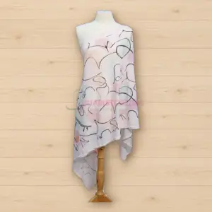 Châle Lycra Koweït imprimé pastel multicolore