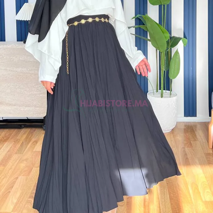 Jupe noire voile de coton
