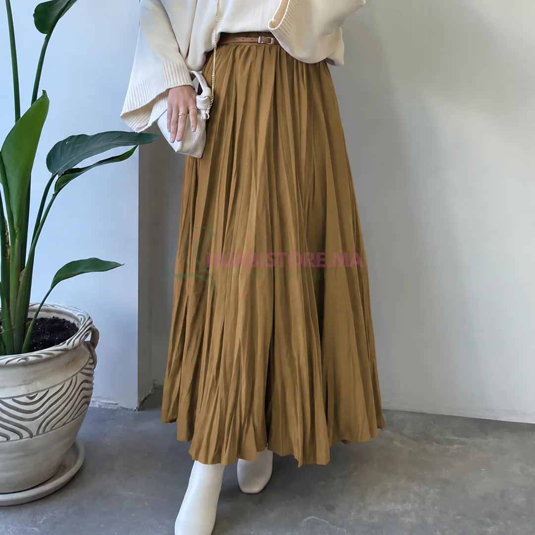 Jupe camel voile de coton