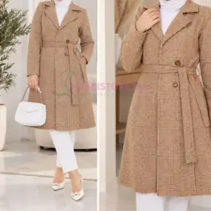 manteau en cachemire pour femme motif chair