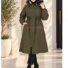 Manteau olivier rembourré semi impermeable femme
